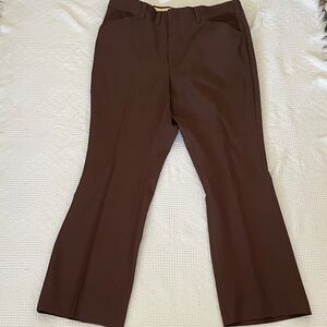 Vintage JCPenney Groovy Slacks for Men Chocolate Brown Pants Size 36